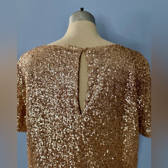 Foreign Exchange Gold Sequin Top - Picture 4 of 9